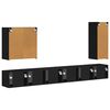 vidaXL TV-Wandregal-Set Wandmontiert 6 pcs Schwarz
