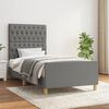 vidaXL Bettgestell ohne Matratze Dunkelgrau 90x190 cm Stoff