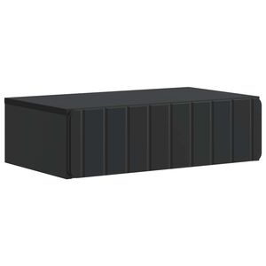 vidaXL Wandmontierter Beistelltisch Schwarz 59 x 34,5 x 17 cm