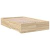 vidaXL Bettrahmen mit Schubladen Braun 120 x 190 cm Holzwerkstoff