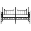 vidaXL Tagesbettrahmen Schwarz 80 x 200 cm Stahl