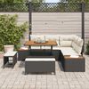 vidaXL Gartensofa-set 8 pcs Schwarz Poly-Rattan