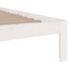 vidaXL Massivholzbett Wei&szlig; 120x190 cm