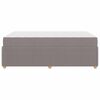 vidaXL Bettrahmen mit Matratze Taupe 120 x 190 cm Stoff
