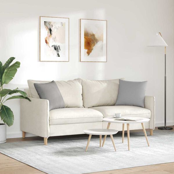 vidaXL Sofakissen 2 pcs Wolkengrau 45 x 45 cm Stoff