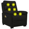 vidaXL Massagesessel mit Aufstehhilfe Schwarz Samt