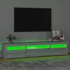 vidaXL TV-Schrank mit LED-Leuchten Grau Sonoma 195x35x40 cm