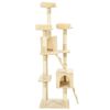 vidaXL Katzen-Kratzbaum mit Sisal-S&auml;ulen 170 cm Beige
