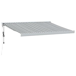 vidaXL Markise Einziehbar Anthrazit und Wei&szlig; 3x2,5 m Stoff & Aluminium
