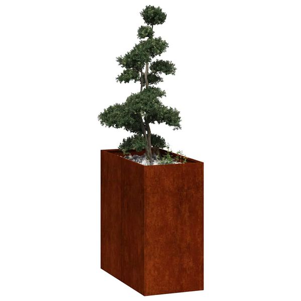 vidaXL Pflanzk&uuml;bel Rostig 40x80x80 cm Wetterfester Stahl