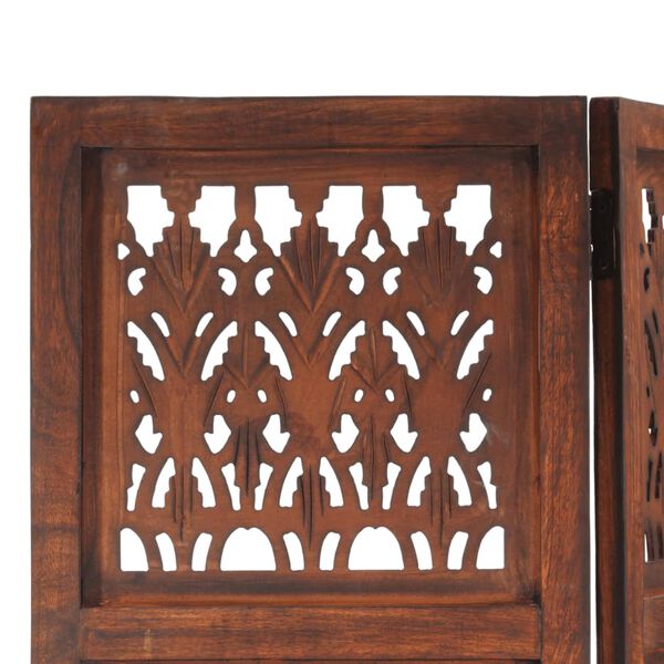 vidaXL 5-tlg. Raumteiler Handgeschnitzt Braun 200&times;165 cm Mangoholz