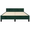 vidaXL Bettgestell ohne Matratze Dunkelgr&uuml;n 120x190 cm Samt