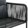 vidaXL 7-tlg. Garten-Essgruppe PVC Rattan Schwarz