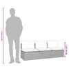 vidaXL Gartensofa 3-Sitzer mit Kissen Grau Poly Rattan
