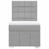 vidaXL Boxspringbett mit Matratze Hellgrau 90x200 cm Stoff