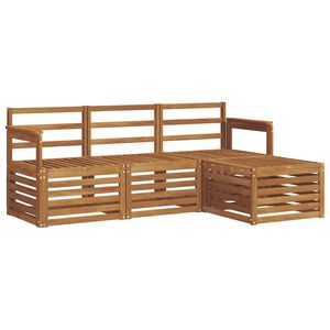 vidaXL Outdoor-Sofagarnitur 4 stk. Natur
