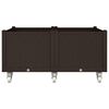 vidaXL Pflanzkasten mit Rollen Braun 100x80x54 cm PP