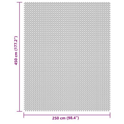 vidaXL Campingteppich Hellgrau 4,5x2,5 m