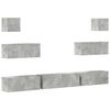 vidaXL 7-tlg. TV-Schrank-Set Betongrau Holzwerkstoff