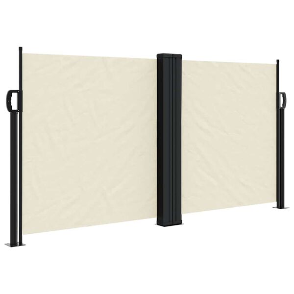 vidaXL Seitenmarkise Ausziehbar Creme 120x600 cm