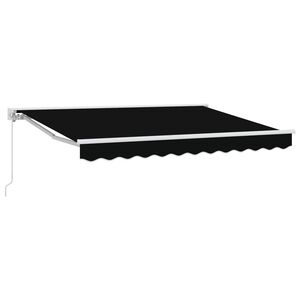 vidaXL Manuell einziehbare Markise Schwarz 3 x 2,5 m