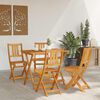 vidaXL Garten Bistro Set 5 pcs Braun Massivholz Akazie