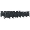 vidaXL Garten-Esszimmergarnitur mit Kissen 15 pcs Anthrazit PP
