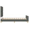 vidaXL Bettgestell mit Kopfteil Dunkelgrau 120 x 190 cm Stoff