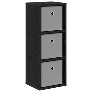 vidaXL Sideboard Schwarz Eichen-Optik 25,5 x 22 x 69,5 cm