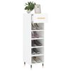 vidaXL Schuhschrank Hochglanz-Wei&szlig; 30x35x105 cm Holzwerkstoff