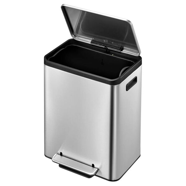 EKO Tretm&uuml;lleimer EcoCasa 30 L Mattsilber