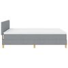 vidaXL LED Boxspringbett mit Matratze Hellgrau 160 x 200 cm Stoff