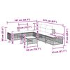 vidaXL 3-tlg. Garten-Ecksofa-Set mit Kissen Braun Poly Rattan
