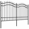 vidaXL Gartenzaun Woerden mit Speerspitze Schwarz 240 x 125 cm Stahl