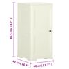 vidaXL Kunststoffschrank 40x43x85,5 cm Holzdesign Vanilleeis