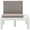 vidaXL 5-tlg. Garten-Lounge-Set Kunststoff Wei&szlig;