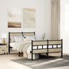 vidaXL Metallbett ohne Matratze Sonoma-Eiche 120x190 cm