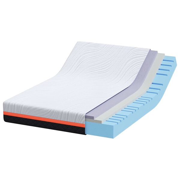 vidaXL Matratze Wei&szlig; und Grau 140 x 190 cm Jacquard-Stoff