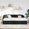 vidaXL Eckbettgestell mit Matratze mit Kopfteil 2 pcs Schwarz Samt