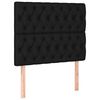 vidaXL Boxspringbett mit Matratze & LED Schwarz 120x200 cm Stoff