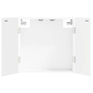 vidaXL Dartboard Schrank ARNHEM Hochglanz Wei&szlig; 52,5 x 10,5 x 53,5 cm