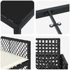 vidaXL Garten Essgruppe 5 pcs Schwarz Poly-Rattan
