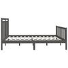 vidaXL Massivholzbett Grau Kiefer 200x200 cm