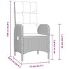 vidaXL Garten Essgruppe mit Kissen 5 pcs Grau Poly-Rattan