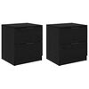 vidaXL Nachttisch 2 pcs Schwarz Eichen-Optik 45 x 39 x 50 cm