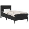 vidaXL Bettgestell mit Matratze Schwarz 90 x 190 cm Samt