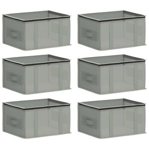 vidaXL Aufbewahrungsbox mit transparentem Oberfenster 6 stk. 33,6 L