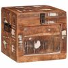vidaXL Aufbewahrungsbox mit Speicher mit T&uuml;r Braun Massivholz Mango