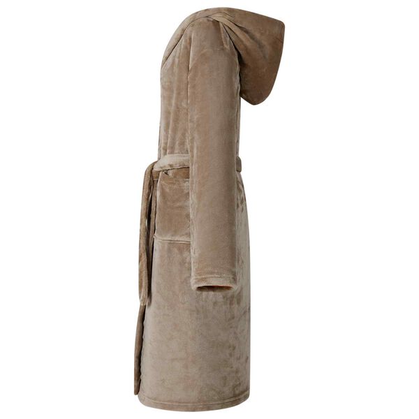vidaXL Bademantel Hoodie Kamel L Flanell