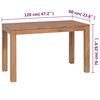 vidaXL Esstisch Massivholz Teak Natur 120x60x76 cm